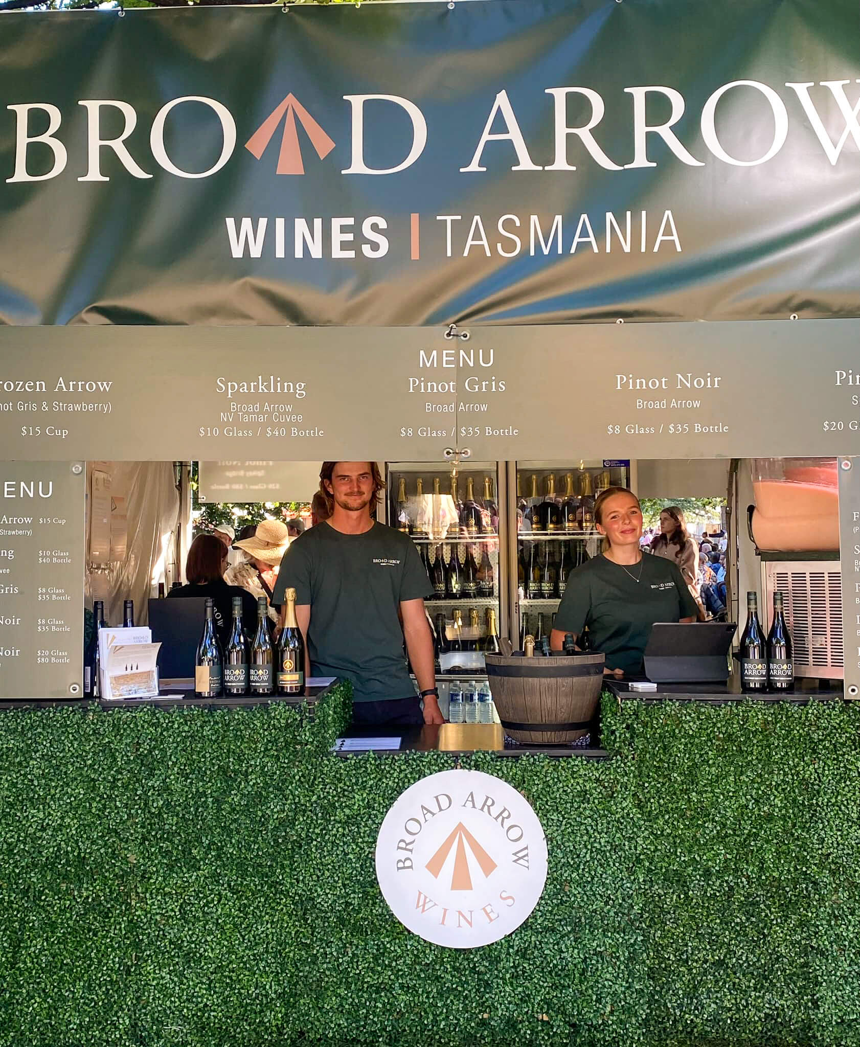 Broadarrow Wine Tasmania Festivale Signage