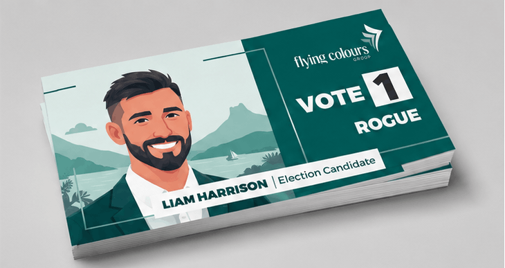 Election Flyer Printing Tasmania Election campaign flyers printed by Flying Colours Group Tasmania