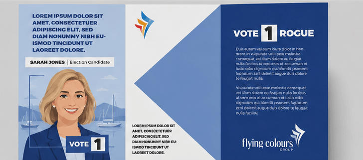 Election Brochure Printing Tasmania Election campaign brochures printed by Flying Colours Group Tasmania